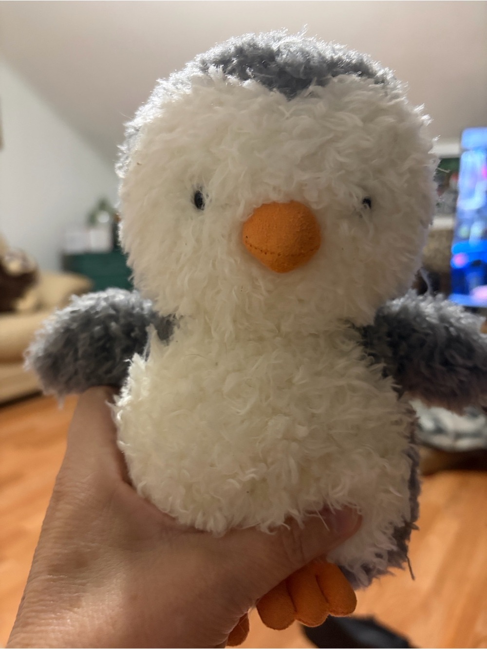 Jellycat Grey & White Little Penguin design fluffy